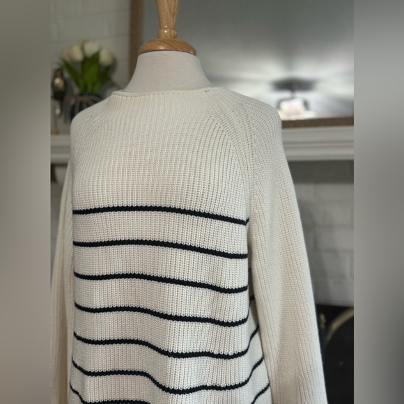Lilla P Striped Rib Raglan Sweater - size XL - Picture 8 of 10